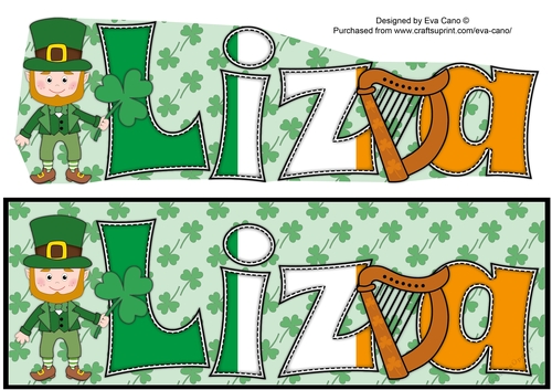 Irish Leprechaun and Harp LIZA large dl