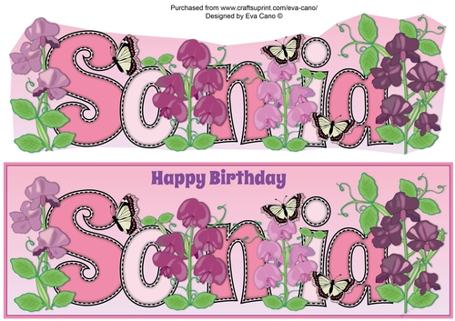 Sweet Pea flowers SONIA large dl