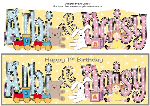 Twins and Toys ALBI & DAISY 1st large dl