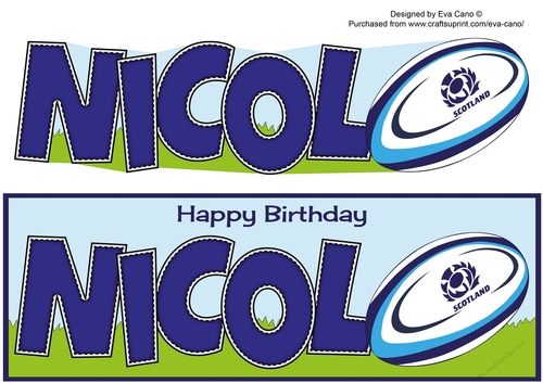 Scottish Rugby NICOL large dl