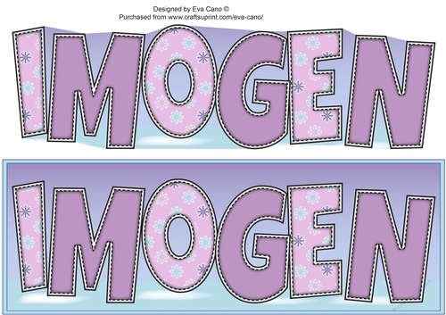 Snow Letters IMOGEN large dl