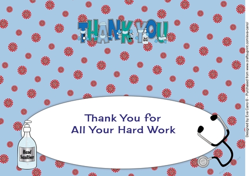Healthcare Professionals against the virus THANK YOU large dl insert