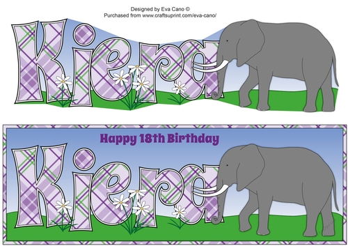 Grey Elephant KIERA 18th large dl