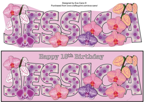 Beautiful Orchids JESSICA 18th large dl