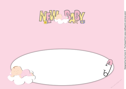 Baby Girl on Cloud NEW BABY large dl insert 2