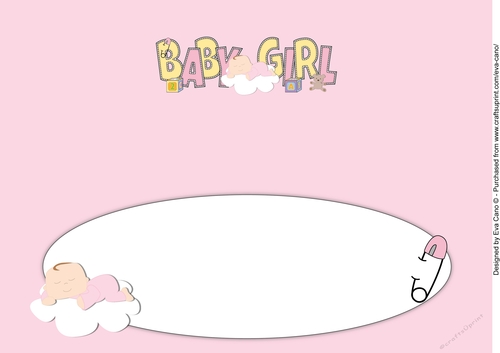 Baby Girl on Cloud BABY GIRL large dl insert 2