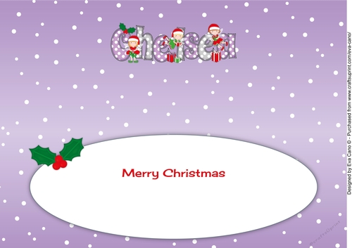 Christmas Fairies with presents CHELSEA large dl insert