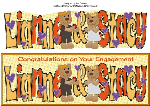Engagement Teddies LIANNE & STACY large dl