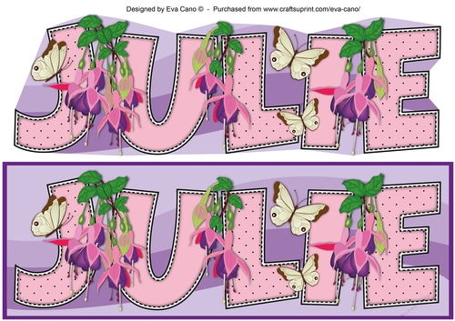 Fuchsias & Butterflies JULIE large dl 2