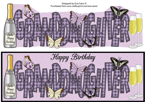 Butterflies & Bubbly GRANDDAUGHTER large dl 2
