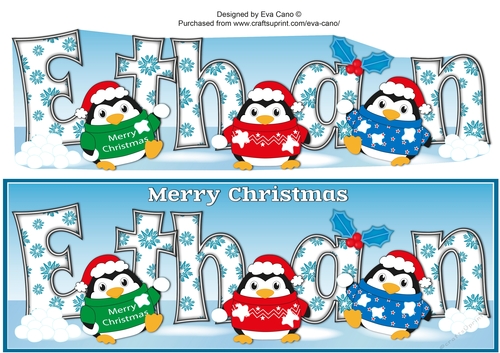 Christmas Fat Penguins ETHAN large dl