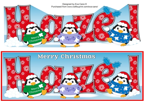 Christmas Fat Penguins HAZEL large dl