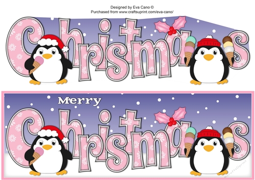 Christmas Fat Penguins Eating Ice Cream CHRISTMAS large dl 2