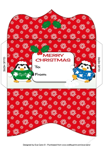 Christmas Fat Penguins Money Wallet