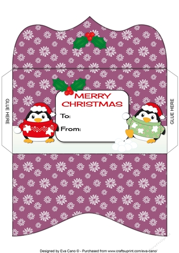 Christmas Fat Penguins Money Wallet 10