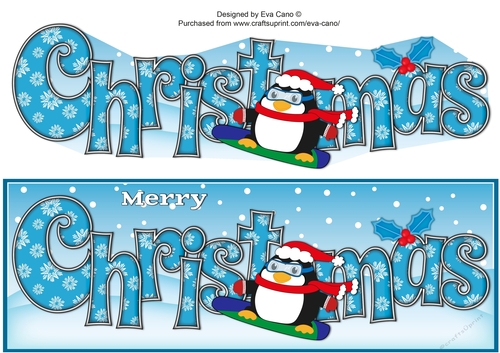 Christmas Fat Penguin Snowboarding CHRISTMAS large dl
