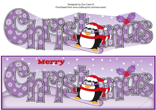 Christmas Fat Penguin Snowboarding CHRISTMAS large dl 2