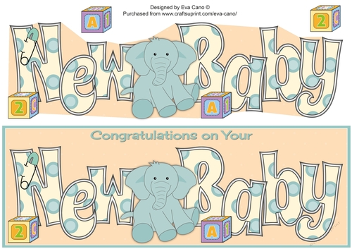 Cute Elephant NEW BABY large dl 3