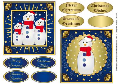 Snowmen Toppers Red