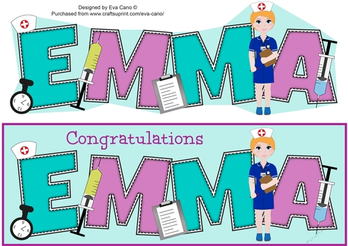 Cute Nurse Congratulations EMMA large dl