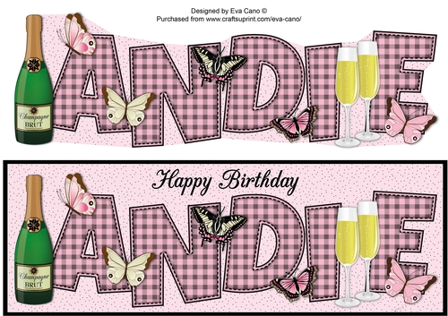 Champagne & Butterflies ANDIE large dl