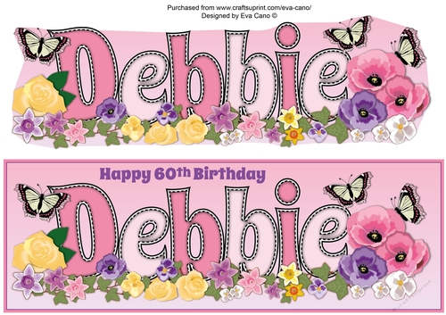 Flower Blossom DEBBIE 60th large dl