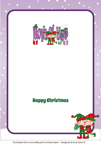 Christmas Elves with Mistletoe BOTH OF YOU insert