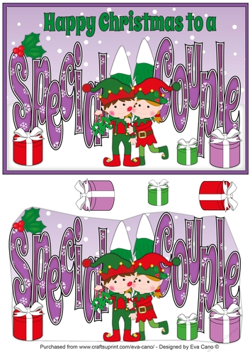 Christmas Elves with Mistletoe SPECIAL COUPLE