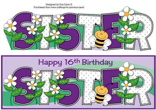 Flowers and Bees SISTER 16th large dl