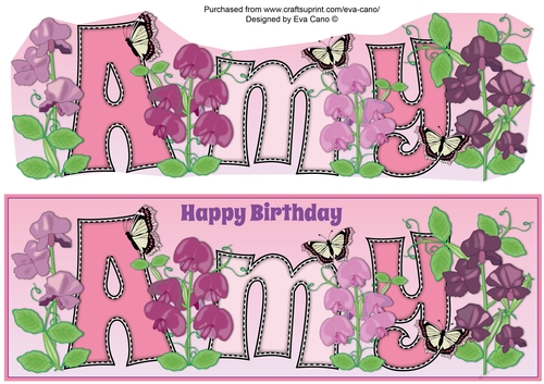 Sweet Pea flowers AMY large dl