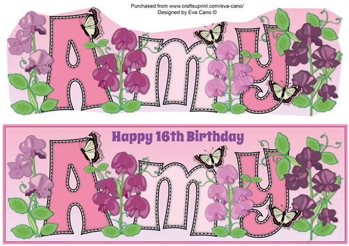Sweet Pea flowers AMY 16th large dl