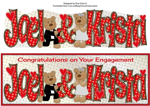 Engagement Teddies JOEL & KRISTA large dl