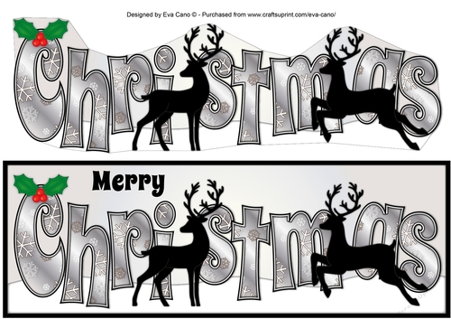 Christmas Reindeers CHRISTMAS large dl