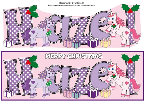 Christmas Unicorns HAZEL large dl