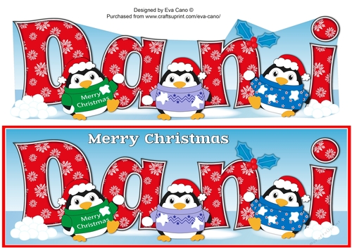 Christmas Fat Penguins DANI large dl