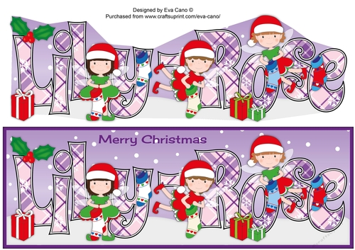 Christmas Fairies with Christmas Stockings LILY-ROSE large dl