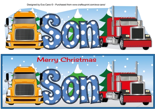 Christmas Trucks SON large dl