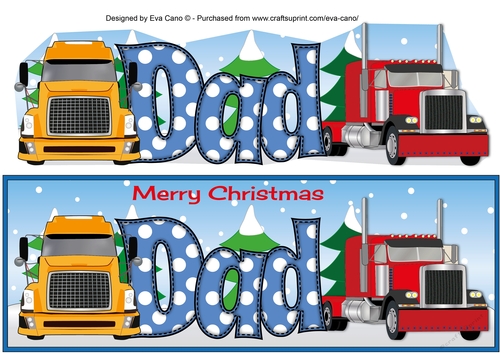 Christmas Trucks DAD large dl
