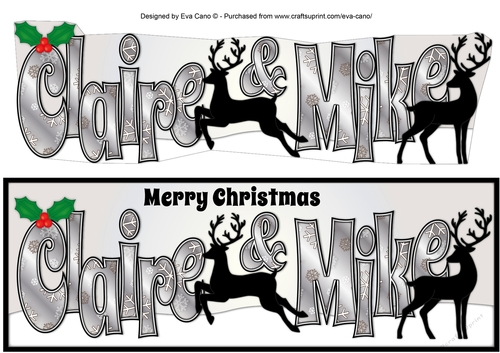 Christmas Reindeers CLAIRE & MIKE large dl