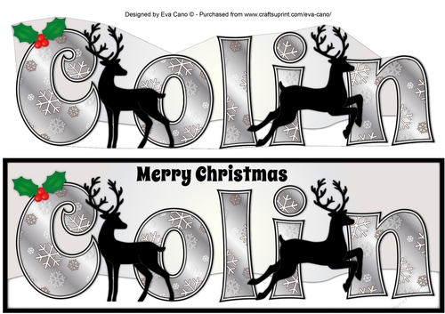Christmas Reindeers COLIN large dl