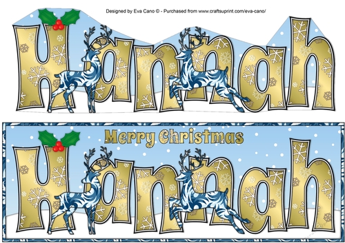 Christmas Reindeers HANNAH large dl
