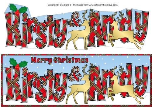 Christmas Reindeers KIRSTY & ANDY large dl