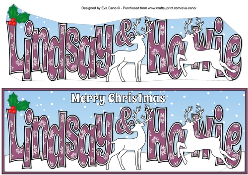 Christmas Reindeers LINDSAY & HOWIE large dl
