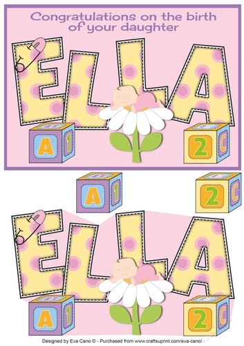 Baby Girl on Flower ELLA A5