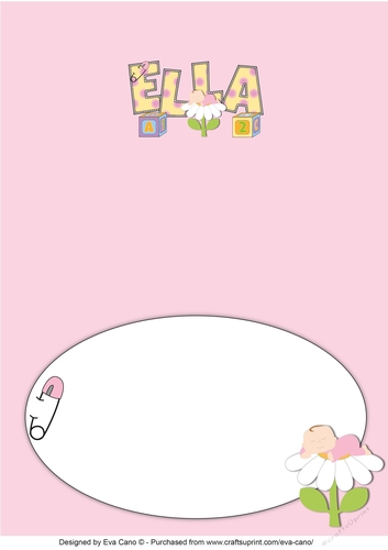 Baby Girl on Flower ELLA A5 insert 2