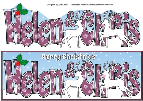 Christmas Reindeers HELEN & CHRIS large dl