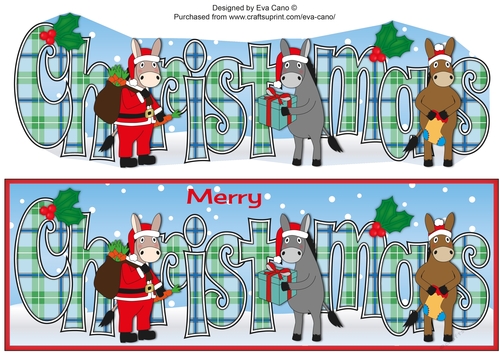 Christmas Donkey Santa CHRISTMAS large dl 2