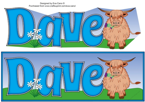 Highland Cow DAVE large dl