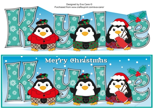 Scottish Christmas Fat Penguins KYLE large dl