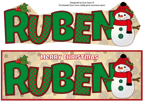 Cute Snowman RUBEN large dl